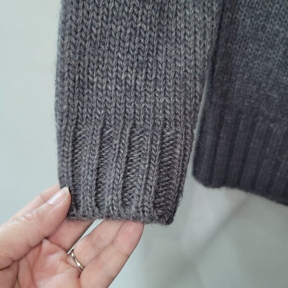 Replay Sweater Womens M Grey Chunky Cowlneck Wool Blend Boxy Tunic Ski Lodge - Picture 2 of 12